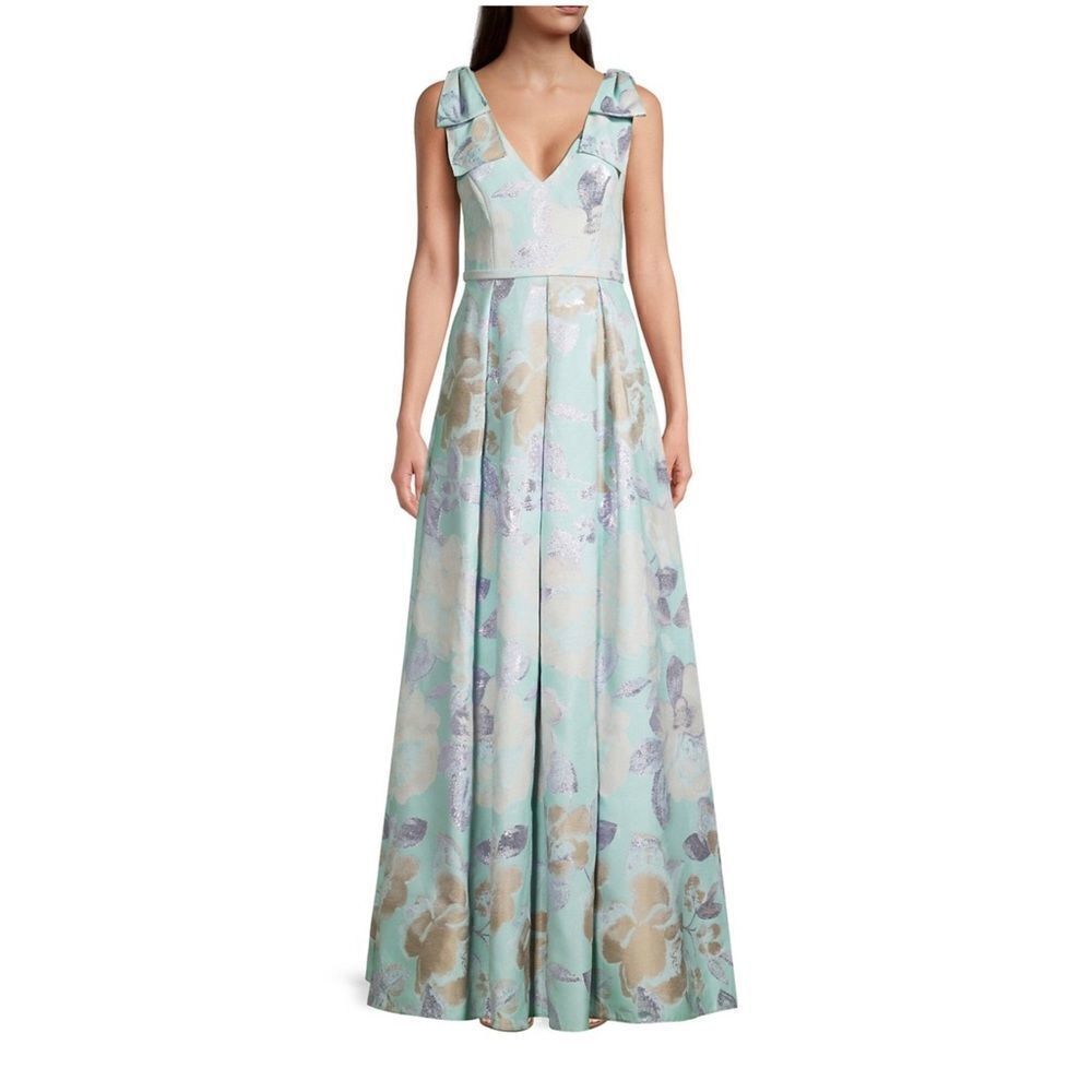 Aidan Mattox Floral Jacquard Ball Gown size 6